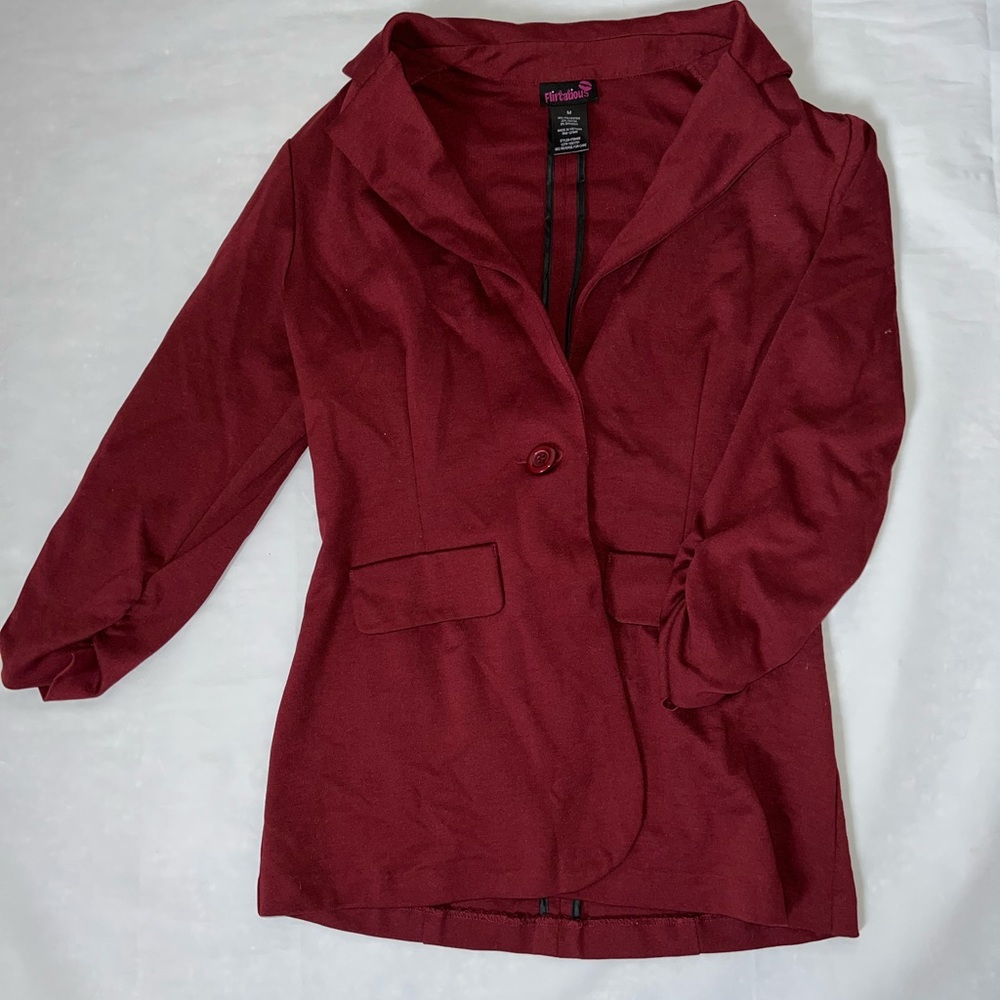 Maroon Fitted Blazer